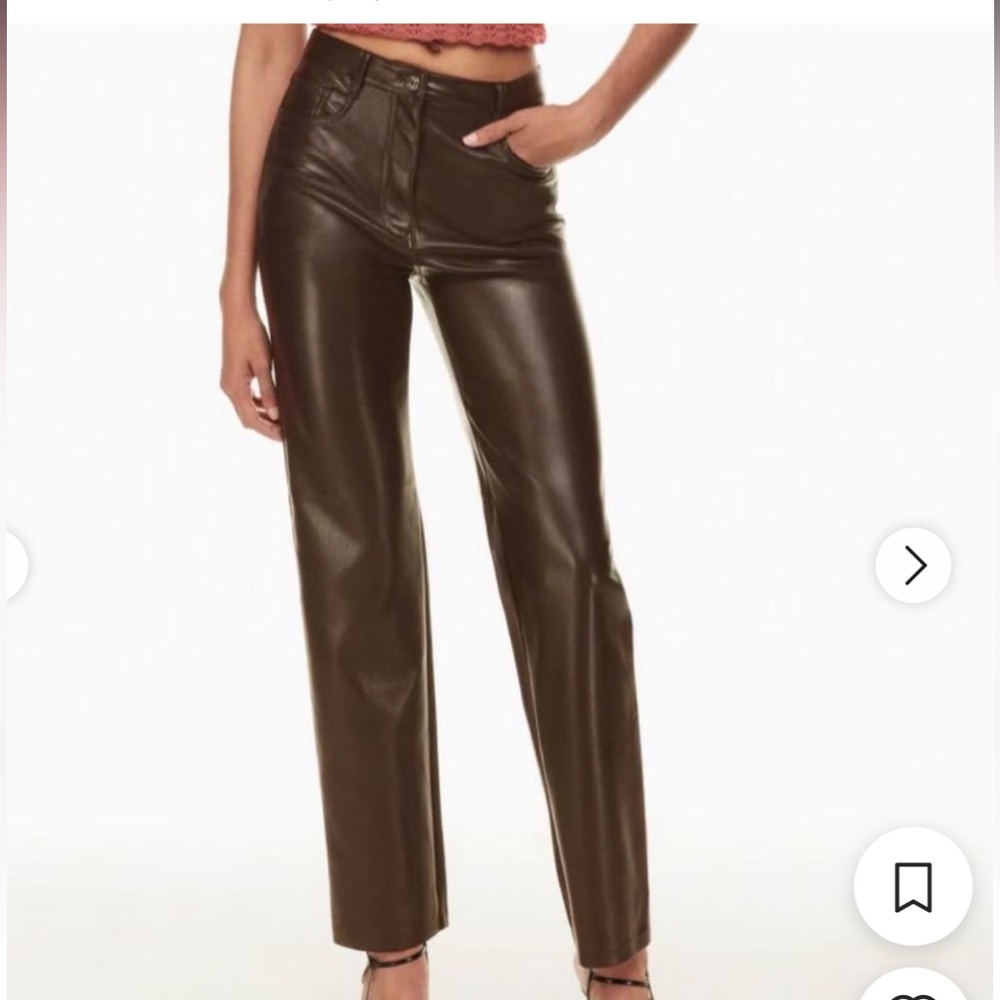 Aritzia vegan leather pants, size 10
